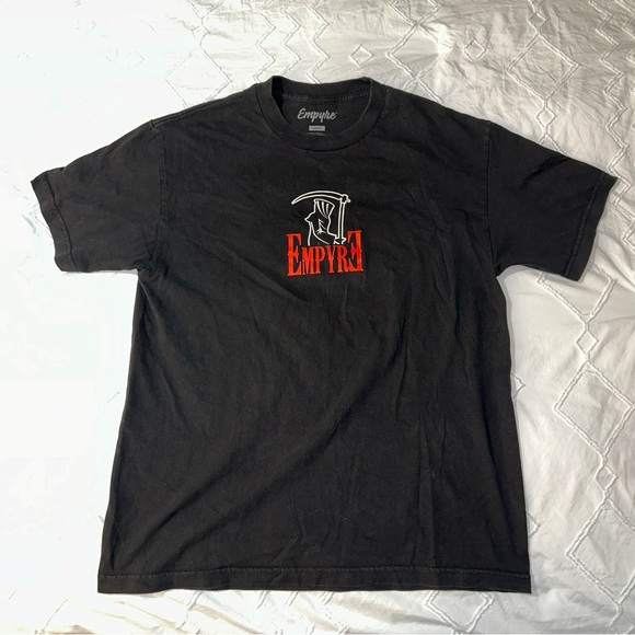 Empyre | Feel No Pain Grim Reaper Graphic Logo Short Sleeve Crewneck Tee Unisex - Picture 7 of 13